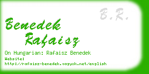 benedek rafaisz business card